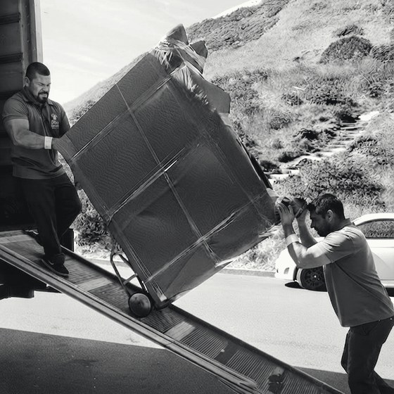 Spartan movers loading a truck